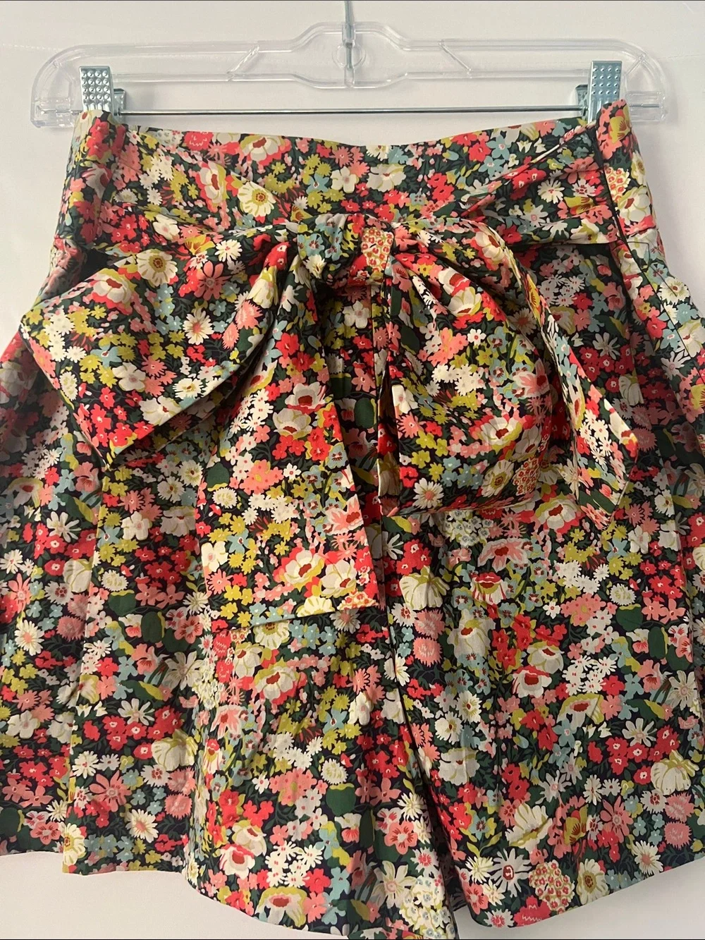 J.Crew x Liberty Fabrics Floral Shorts Attached Tie Waist 10 Cottagecore Preppy